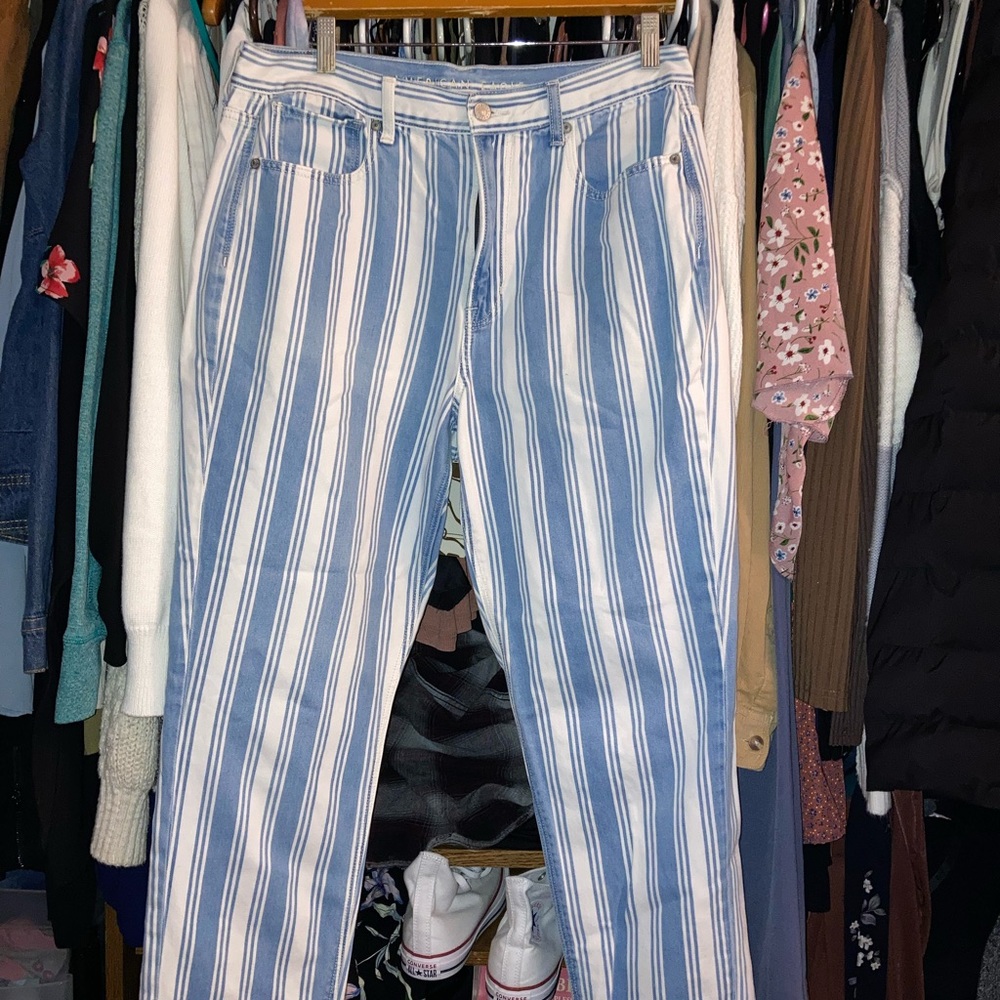 American Eagle Stripped Boyfriend jeans SZ:12